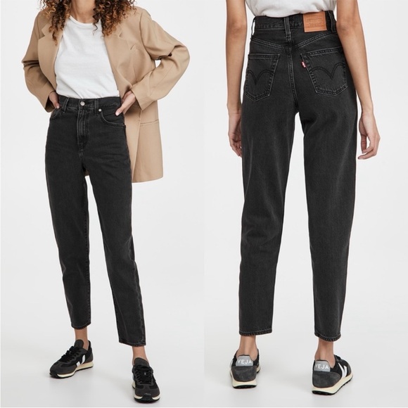 Levi's High Loose Taper Jeans Women’s Size 34 Lose Control Black - Picture 13 of 16